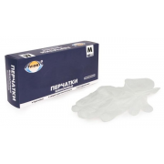 Перчатки виниловые  Aviora, размер М, 50 пар, прозрачные