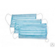 Маска медицинская трехслойная на резинках 50шт 