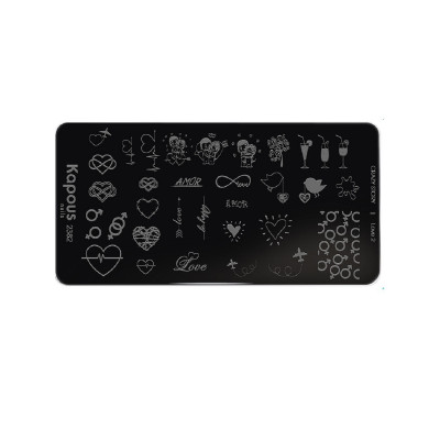 2382 Пластина для стемпинга Love 2, «Crazy story», , шт 2382 Пластина для стемпинга Love 2, «Crazy story», , шт