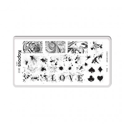 2812 Пластина для стемпинга Blots «Crazy story», Kapous, шт 2812 Пластина для стемпинга Blots «Crazy story», Kapous, шт