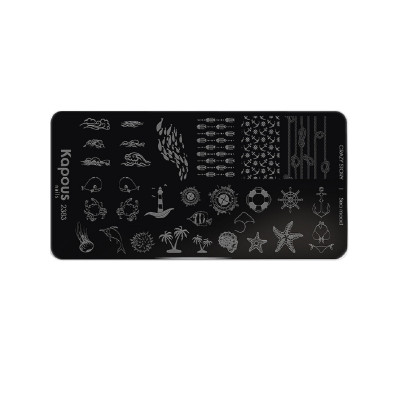 2383 Пластина для стемпинга Sea Mood «Crazy story», , шт 2383 Пластина для стемпинга Sea Mood «Crazy story», , шт