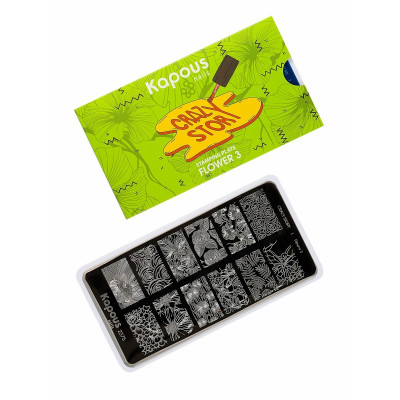 2375 Пластина для стемпинга Flower 3 «Crazy story», , шт 2375 Пластина для стемпинга Flower 3 «Crazy story», , шт