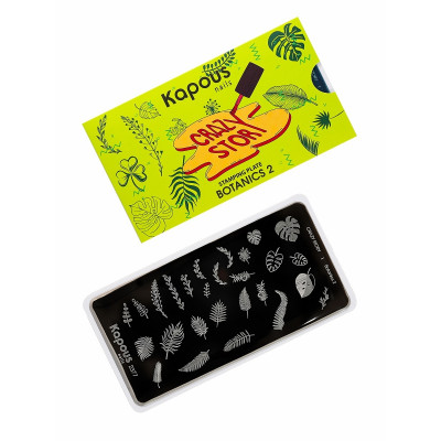 2377 Пластина для стемпинга Botanics 2 «Crazy story», , шт 2377 Пластина для стемпинга Botanics 2 «Crazy story», , шт