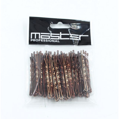 Невидимки 50мм, 24шт, бронза, волна, Master Professional Невидимки 50мм, 24шт, бронза, волна, Master Professional