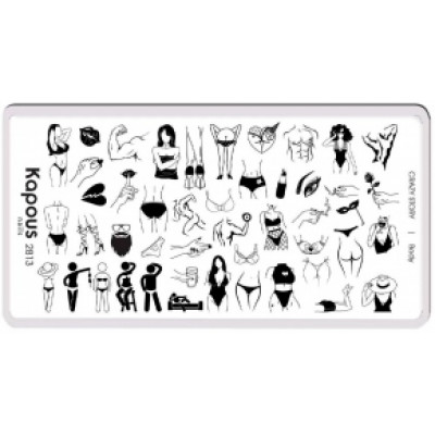 2813 Пластина для стемпинга Body «Crazy story», Kapous, шт 2813 Пластина для стемпинга Body «Crazy story», Kapous, шт