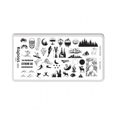 2804 Пластина для стемпинга Mountains «Crazy story», Kapous, шт 2804 Пластина для стемпинга Mountains «Crazy story», Kapous, шт