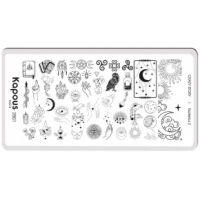 2801 Пластина для стемпинга Esoterics 2 «Crazy story», Kapous, шт 2801 Пластина для стемпинга Esoterics 2 «Crazy story», Kapous, шт