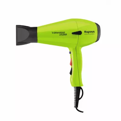 Фен профессиональный для укладки волос "Tornado 2500" Kapous салатовый Фен профессиональный для укладки волос "Tornado 2500" Kapous салатовый