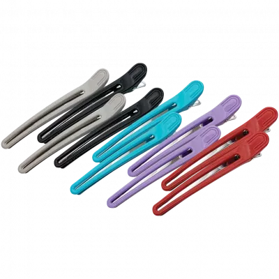 Зажимы парикмахерские комбинированные (металл+пластик) 101*13*22 мм, 10 шт. Kapous Зажимы парикмахерские комбинированные (металл+пластик) 101*13*22 мм, 10 шт. Kapous