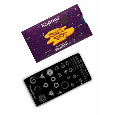 2355 Пластина для стемпинга Geometry 4 «Crazy story», , шт 2355 Пластина для стемпинга Geometry 4 «Crazy story», , шт