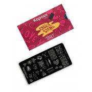 2381 Пластина для стемпинга Love 1 «Crazy story», , шт