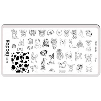 2810 Пластина для стемпинга Dogs «Crazy story», Kapous, шт 2810 Пластина для стемпинга Dogs «Crazy story», Kapous, шт