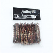 Невидимки 50мм, 24шт, золотые, волна, Master Professional