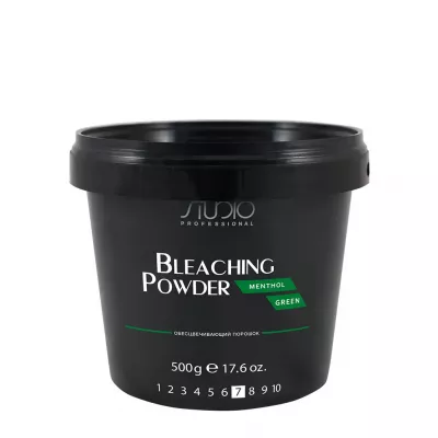 Обесцвечивающая пудра ментол для волос «Menthol Green» линии Studio Professional, 500 г Обесцвечивающая пудра ментол для волос «Menthol Green» линии Studio Professional, 500 г