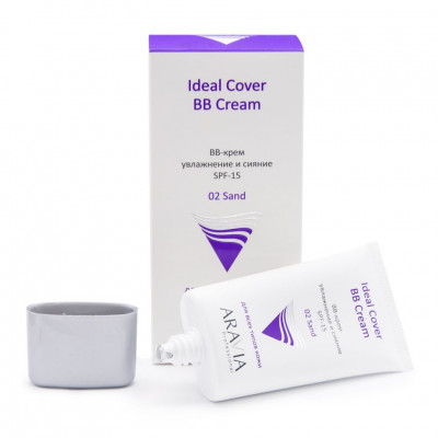BB-крем увлажняющий SPF-15 Ideal Cover ARAVIA Professional BB-Cream Sand 02, 50 мл BB-крем увлажняющий SPF-15 Ideal Cover ARAVIA Professional BB-Cream Sand 02, 50 мл