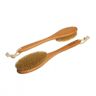 Щётка для сухого массажа натуральная щетина ARAVIA Professional мягкая Щётка для сухого массажа натуральная щетина ARAVIA Professional мягкая