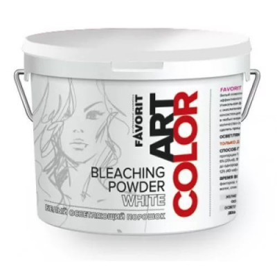 Порошок Favorit Art Color белый осветляющий 500гр.+банка с ложкой Порошок Favorit Art Color белый осветляющий 500гр.+банка с ложкой