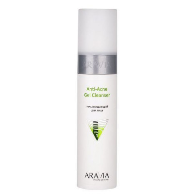 Гель очищающий для жирной и проблемной кожи ARAVIA Professional Anti-Acne Gel Cleanser, 250 мл Гель очищающий для жирной и проблемной кожи ARAVIA Professional Anti-Acne Gel Cleanser, 250 мл
