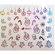 Наклейки для ногтей Новогоднее чудо SW001