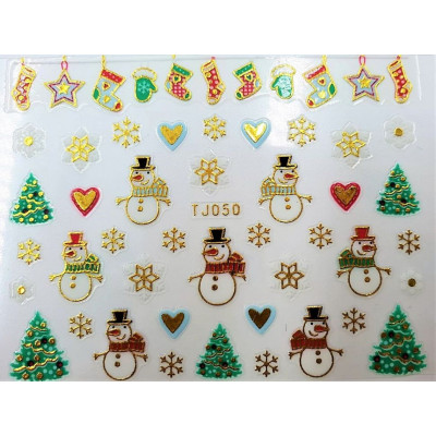 Наклейки для ногтей Новогоднее чудо TJ050 Наклейки для ногтей Новогоднее чудо TJ050