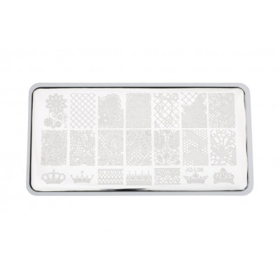 Пластина для стемпинга E.co Nails JQ-L08 Пластина для стемпинга E.co Nails JQ-L08