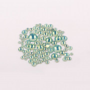 №47 Стразы E.Co Nails зеленые опалы микс размеров(100 шт.)