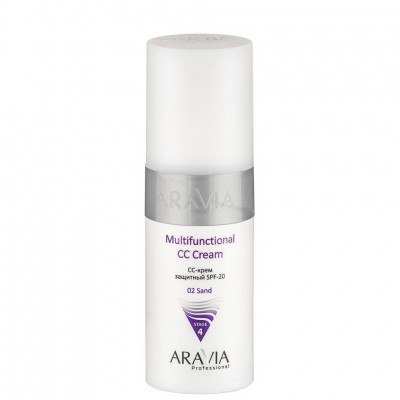 CC- крем защитный SPF-20 Multifunctional ARAVIA Professional CC Cream тон 02, 150 мл CC- крем защитный SPF-20 Multifunctional ARAVIA Professional CC Cream тон 02, 150 мл
