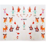 Наклейки для ногтей Новогоднее чудо E891