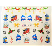 Наклейки для ногтей Новогоднее чудо BN1012