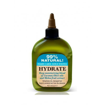 Масло для волос натуральное увлажняющее 99% Difeel Natural Hair Care Solutions Hydrate 99%, 75мл Масло для волос натуральное увлажняющее 99% Difeel Natural Hair Care Solutions Hydrate 99%, 75мл