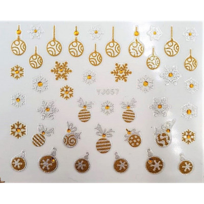 Наклейки для ногтей Новогоднее чудо YJ057 Наклейки для ногтей Новогоднее чудо YJ057