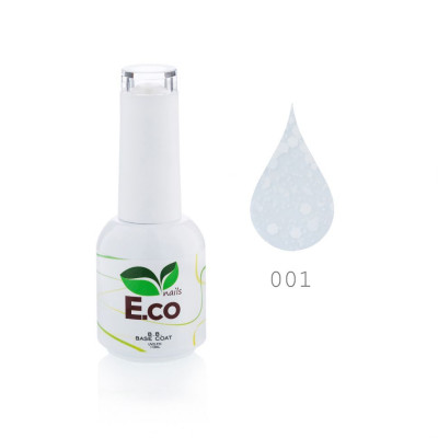 Верхнее покрытие для гель-лака E.co Nails Dalmatian Top Coat White Flakes, 10 мл Верхнее покрытие для гель-лака E.co Nails Dalmatian Top Coat White Flakes, 10 мл
