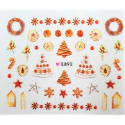 Наклейки для ногтей Новогоднее чудо E893