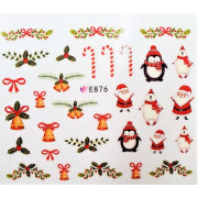 Наклейки для ногтей Новогоднее чудо E876