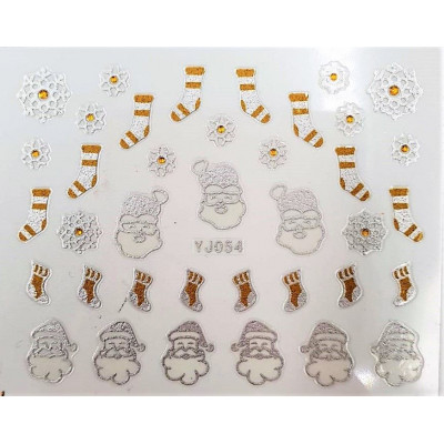 Наклейки для ногтей Новогоднее чудо YJ054 Наклейки для ногтей Новогоднее чудо YJ054