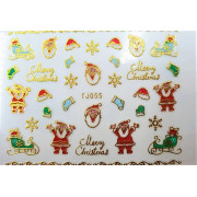 Наклейки для ногтей Новогоднее чудо TJ055