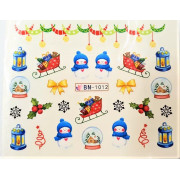 Наклейки для ногтей Новогоднее чудо BN1012