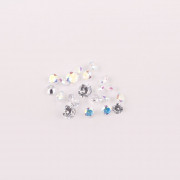 №52 Стразы E.Co Nails голографические молочные микс размеров(100 шт.)