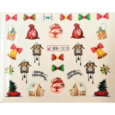 Наклейки для ногтей Новогоднее чудо BN1010 Наклейки для ногтей Новогоднее чудо BN1010
