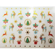 Наклейки для ногтей Новогоднее чудо TJ059