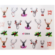 Наклейки для ногтей Новогоднее чудо E884