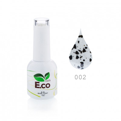 Верхнее покрытие для гель-лака E.co Nails Dalmatian Top Coat Black Flakes, 10 мл Верхнее покрытие для гель-лака E.co Nails Dalmatian Top Coat Black Flakes, 10 мл