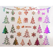 Наклейки для ногтей Новогоднее чудо SW006