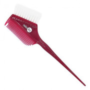 Кисть для окраски волос с расческой 21.3*7см , красная арт.JA0015R