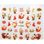 Наклейки для ногтей Новогоднее чудо E887