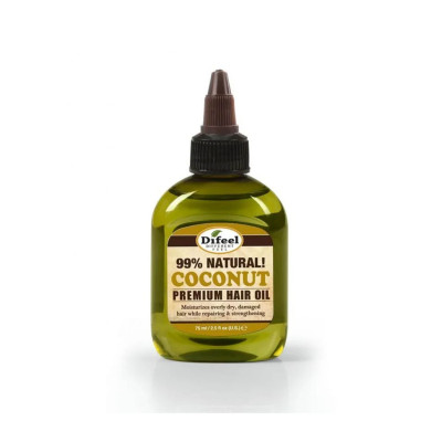 Масло для волос натуральное с кокосом 99% Difeel Natural Coconut Premium Hair Oil, 75 мл Масло для волос натуральное с кокосом 99% Difeel Natural Coconut Premium Hair Oil, 75 мл