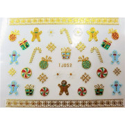 Наклейки для ногтей Новогоднее чудо TJ052