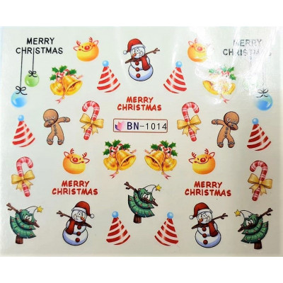 Наклейки для ногтей Новогоднее чудо BN1014 Наклейки для ногтей Новогоднее чудо BN1014