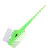 Кисть для окраски волос с расческой 21 .3*7см зелёная арт.JА0015Т