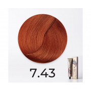 Краска для волос FarmaVita Life Color Plus 7.43 медно-золотистый блондин, 100мл
